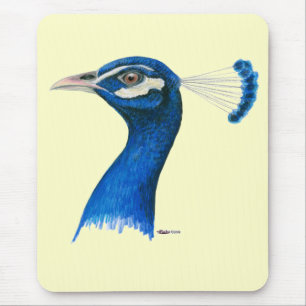 Peacock: Indian Blue Mouse Pad