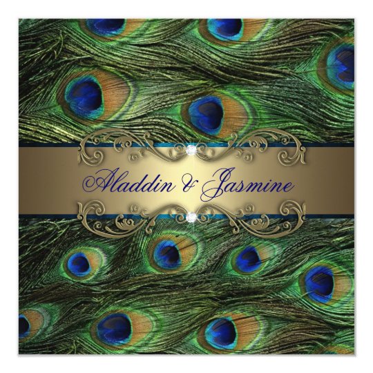 Peacock Indian Wedding Card