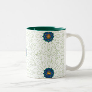 peacock inspiration Two-Tone coffee mug