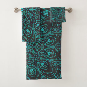 Peacock inspirations bath towel set