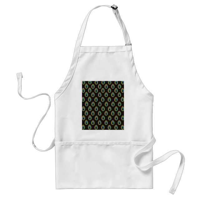 Peacock Inspired Background Standard Apron (Front)