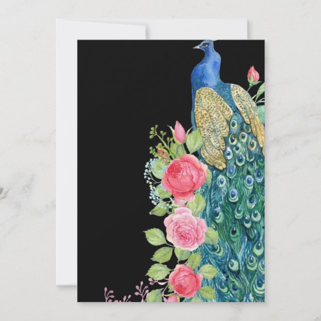 Peacock Invitation (Front)