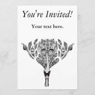 Peacock invitation