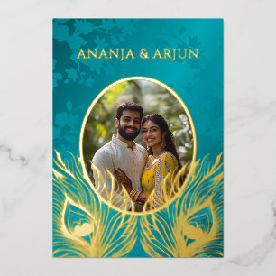 Peacock Jewel Tone Gold Wedding 