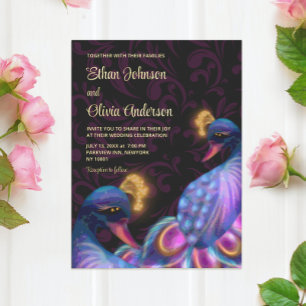 Peacock Jewel Tones Wedding Floral Moody purple