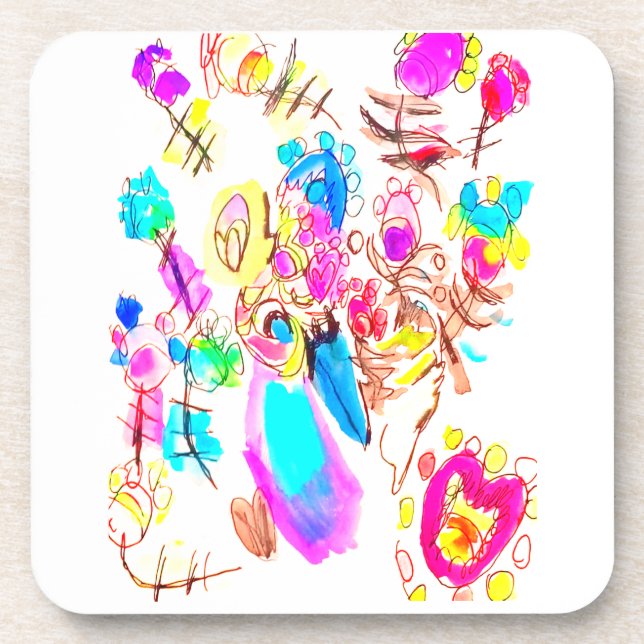 Peacock Joy Kind  Coaster (Front)