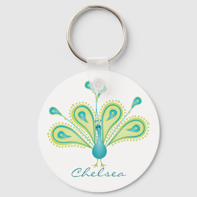 Peacock Key Ring (Front)