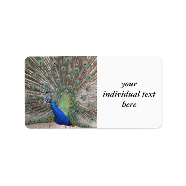 peacock label (Front)