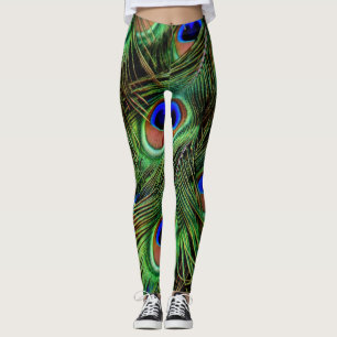 Peacock Leaves Leggings