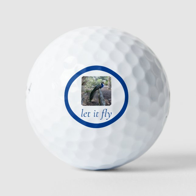 Peacock - Let it Fly Golf Balls (Front)