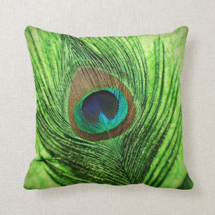 Peacock Lime Green Cushion