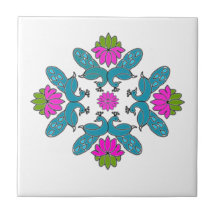 Peacock Lotus Rangoli