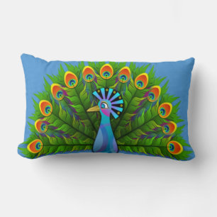 Peacock Lumbar Cushion