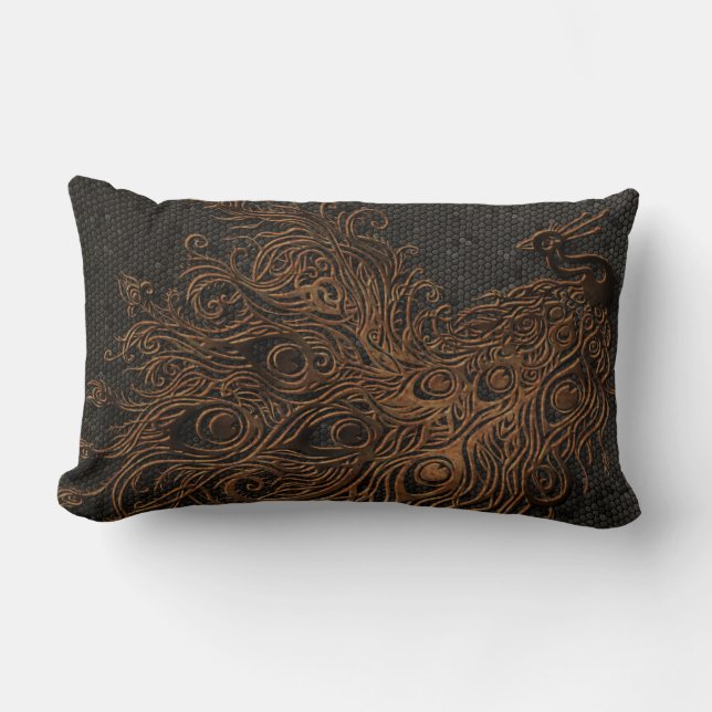 Peacock Lumbar Cushion (Front)