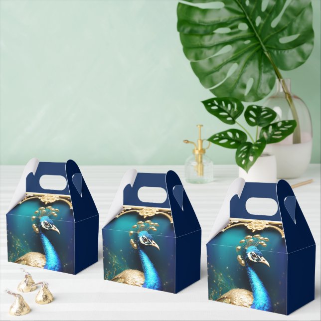 Peacock luxurious bird art nouveau country wedding favour box (Multiple)