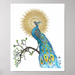 Peacock Mandala 8x10 Print