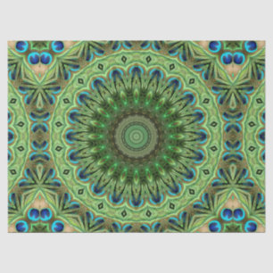 Peacock Mandala Kaleidoscope Medallion Flower Tissue Paper