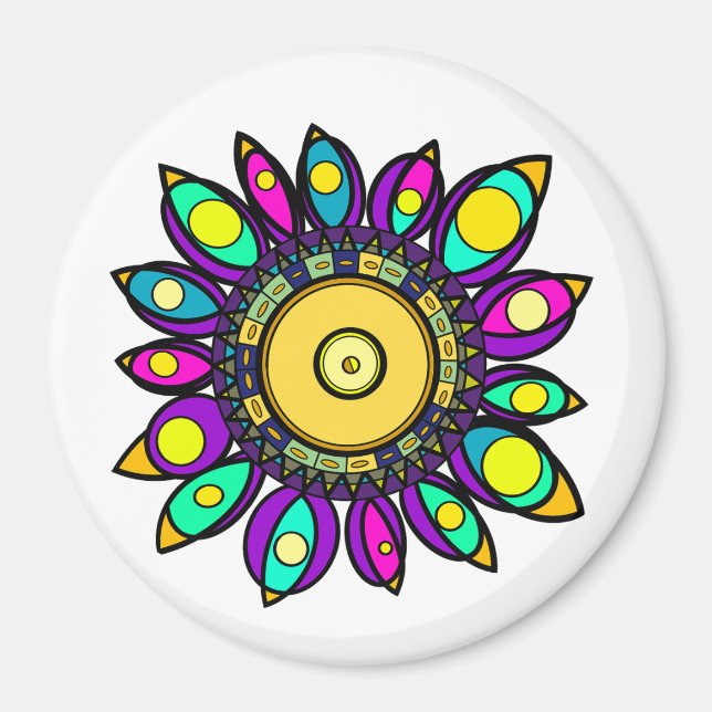 PEACOCK MANDALA MAGNET (Front)
