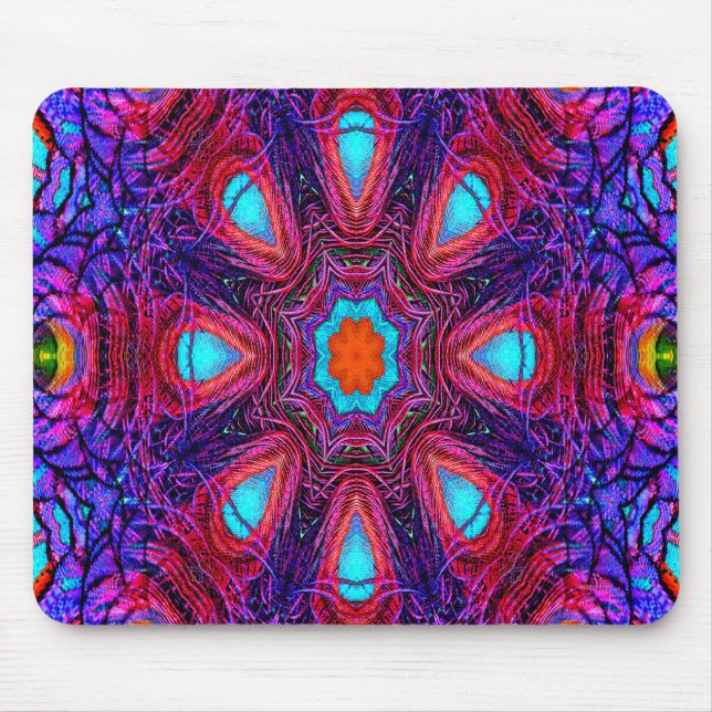 Peacock Mandala... Mouse Pad (Front)
