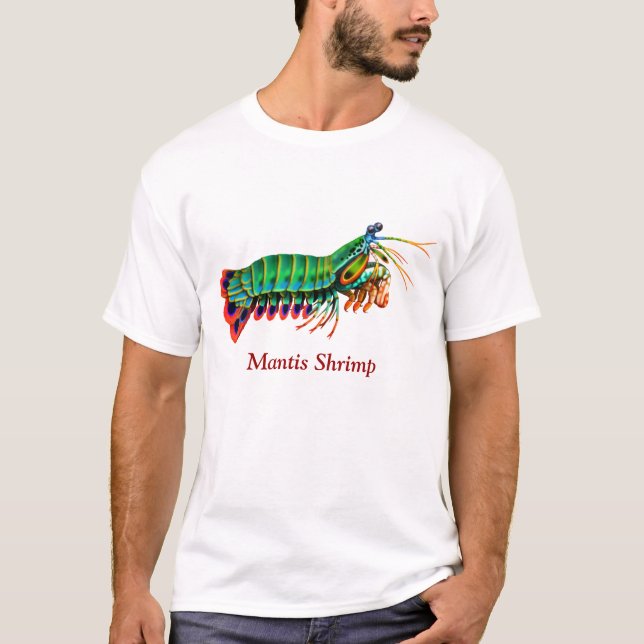 Peacock Mantis Shrimp Customisable T-Shirt (Front)