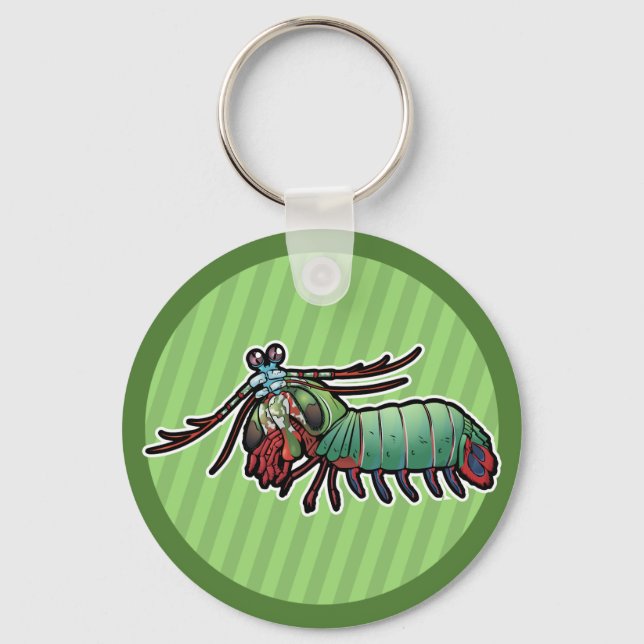 Peacock Mantis Shrimp Key Ring (Front)