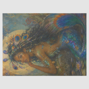 Peacock Mantis Shrimp Mermaid Decoupage Paper