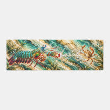 Peacock Mantis Shrimp Ocean Rug Runner