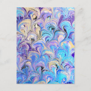 Peacock Marbled Postcard