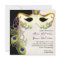 Peacock Masquerade Mask Ball - Wedding Invitation