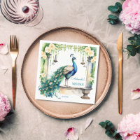 Peacock Mehndi jasmine Indian wedding tableware