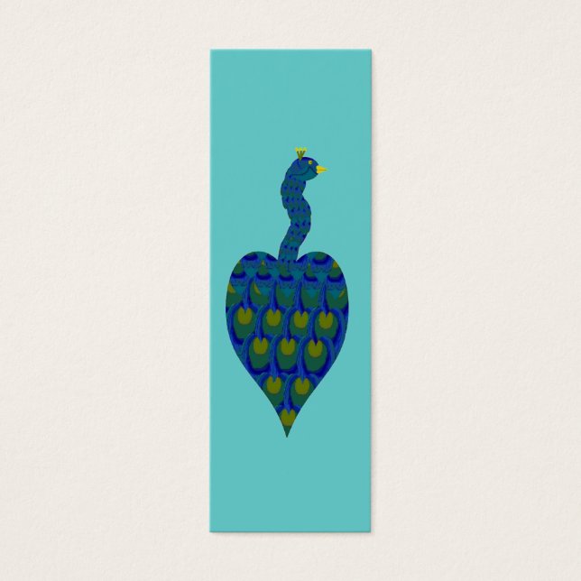 Peacock, Mini Bookmarks (Front)