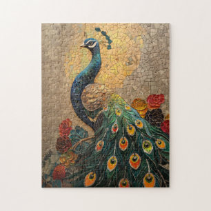 Peacock Mosaic Jigsaw Puzzle