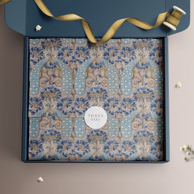 Peacock Motif by Eugène Samuel Grasset Tissue Pape Tissue Paper (Creator Uploaded)