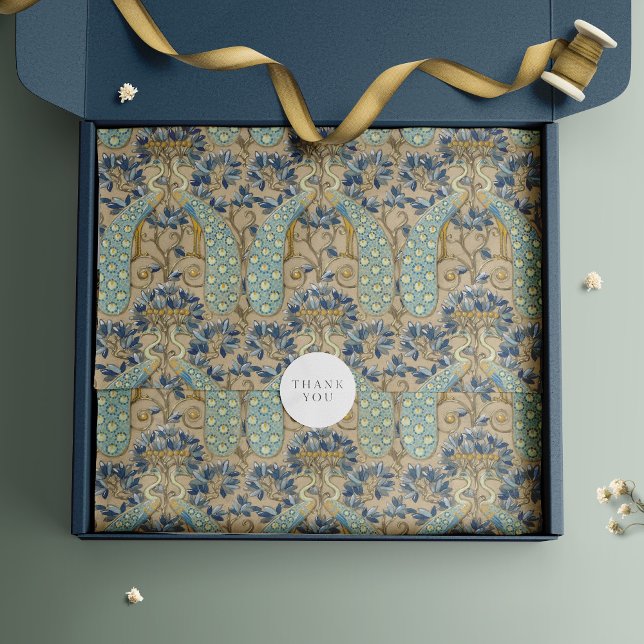 Peacock Motif by Eugène Samuel Grasset Tissue Paper (Creator Uploaded)