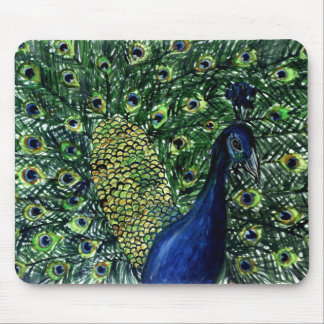 peacock mouse pad
