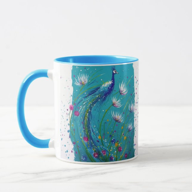 Peacock mug (Left)