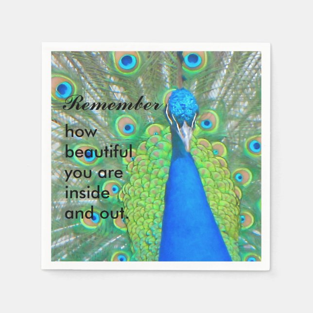Peacock Napkin (Front)