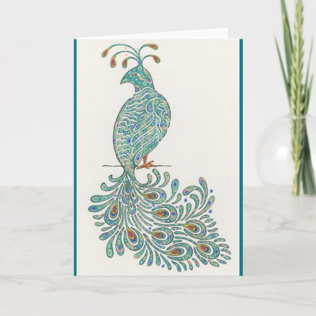 Peacock Notecard (Front)