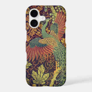 Peacock oakleaf floral Victorian jacquard elegant