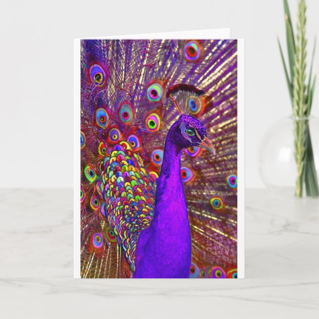 Peacock of a million colours card (Front)