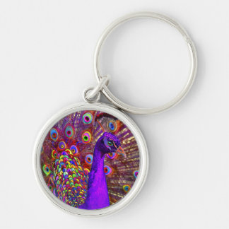 Peacock Of A Million Colours Key Ring