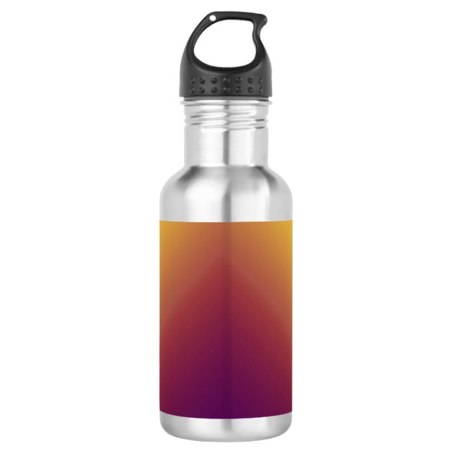 Peacock Ombre Orange 710 Ml Water Bottle (Front)
