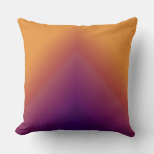 Peacock Ombre Orange Cushion