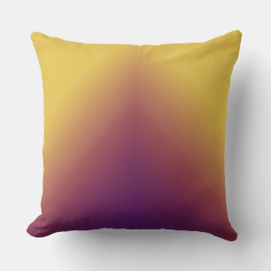 Peacock Ombre Yellow Cushion