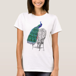 Peacock on Chair T-Shirt