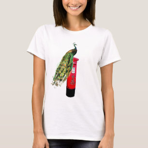 Peacock on Postbox T-Shirt