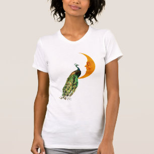 Peacock on the Moon T-Shirt