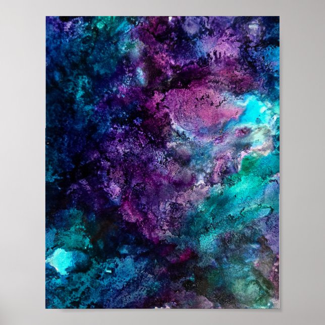 Peacock Ore Abstract Poster (Front)