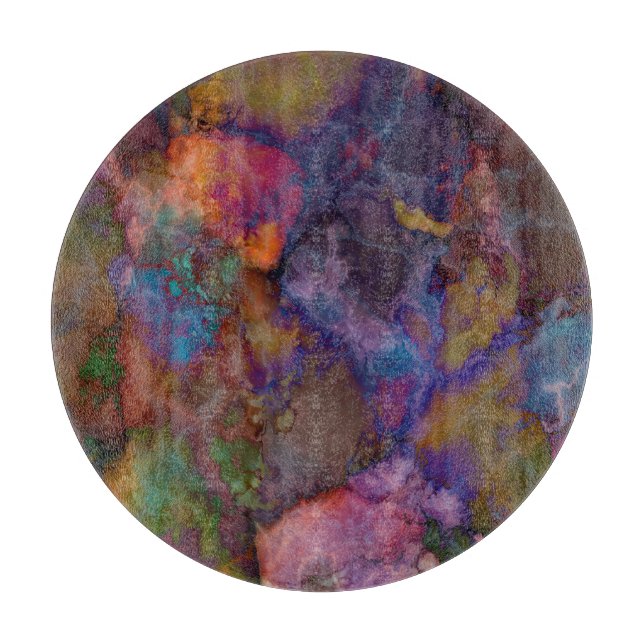 Peacock Ore Chalcopyrite Marble Cutting Board (Front)