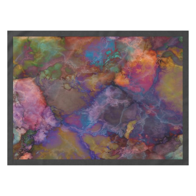 Peacock Ore Chalcopyrite Marble Tablecloth (Front (Horizontal))